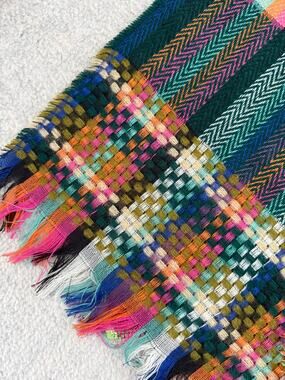 NWT Anna & Ava Oversized Multicolor Plaid Blanket Scarf Wrap
